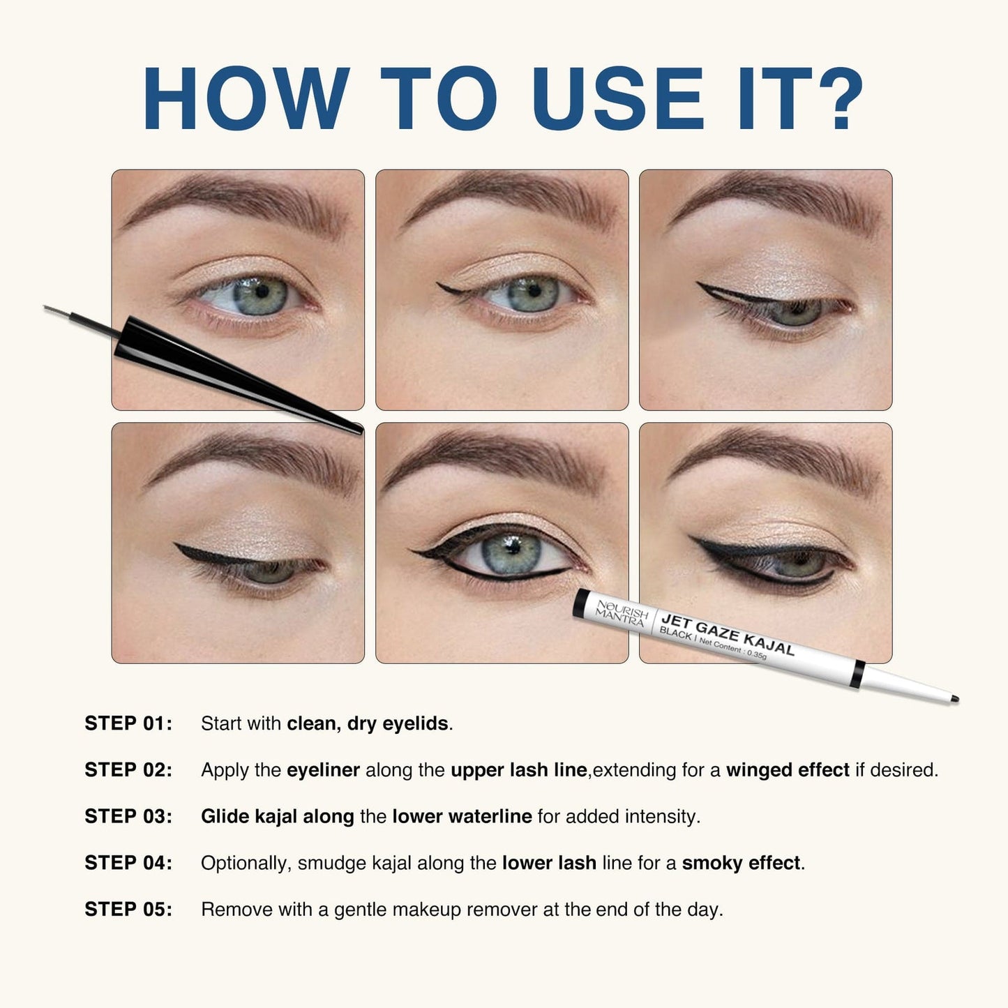 Raven Twin Combo - Black Kajal & Eyeliner