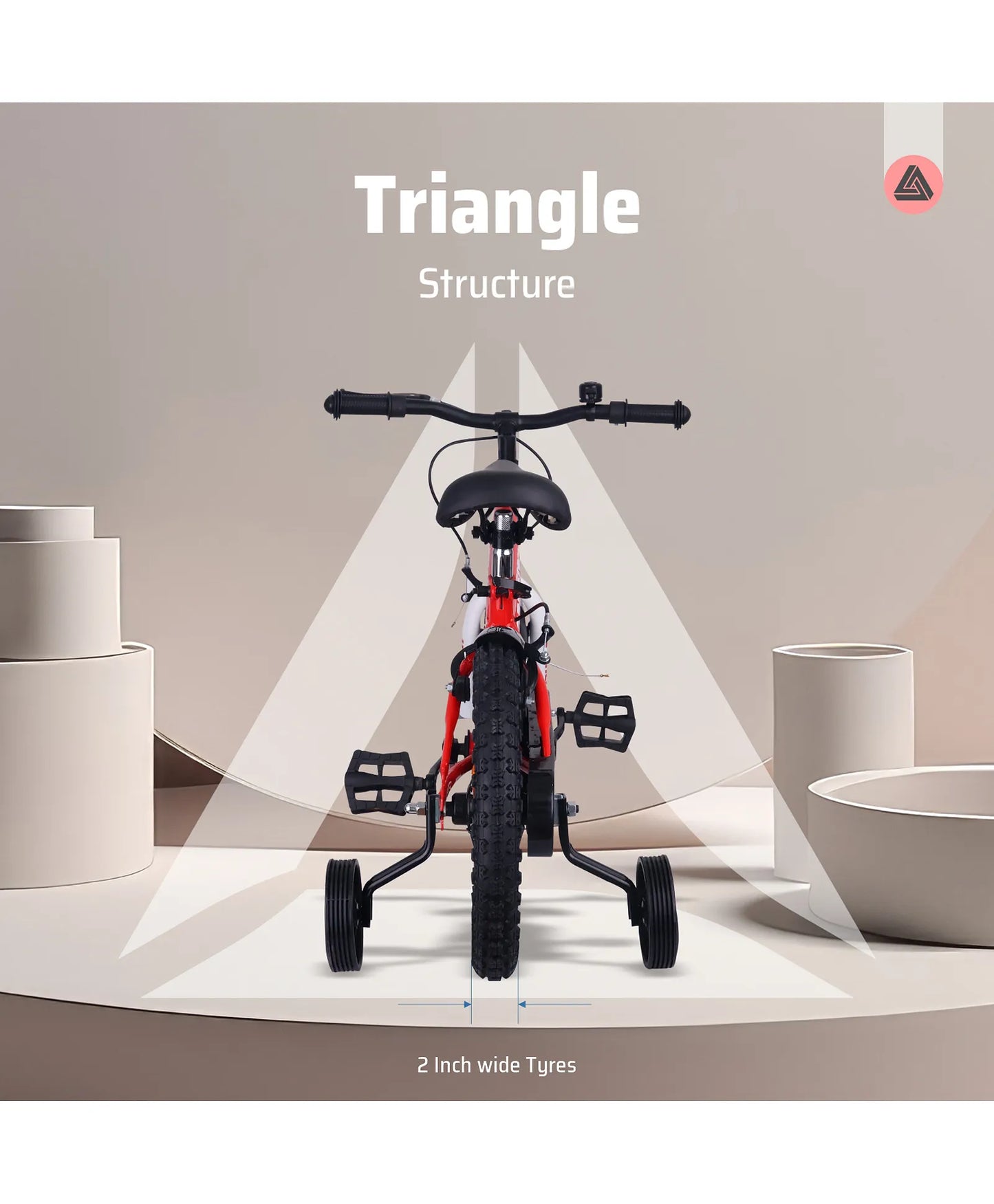 R for Rabbit R For Rabbit Vroom Bicycle for Kids Cycle for 3 to 5 Years Boys & Girls 14T Inches Training Wheels 90% Installed (Red)