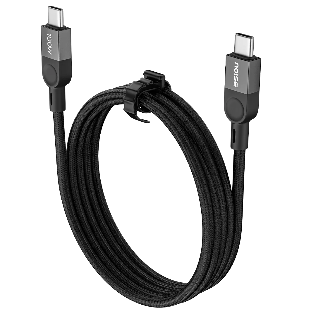 Noise 100W USB-C to USB-C Braided Cable - Non-Magnetic / 1.7 Meter / Black