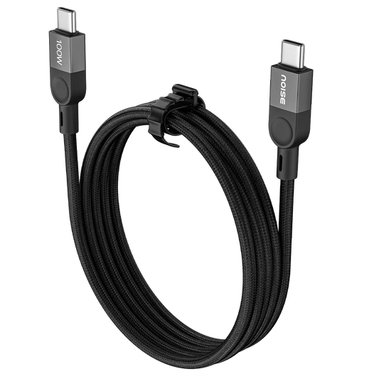 Noise 100W USB-C to USB-C Braided Cable - Non-Magnetic / 1.7 Meter / Black