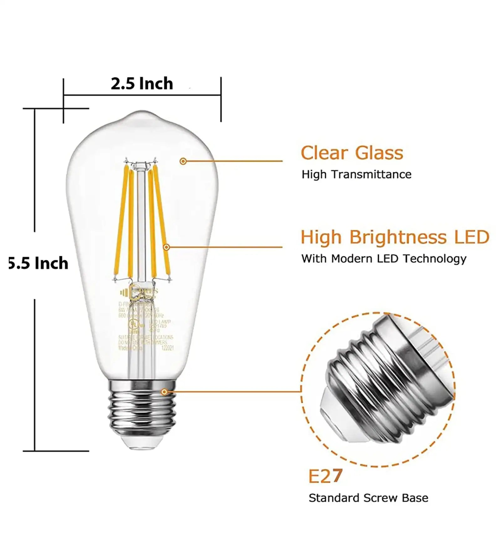 4 Watts E27 Holder LED Bulb By Homesake
