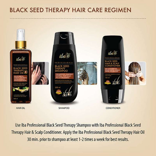 Iba Black Seed Therapy Shampoo, Conditioner & Hair Oil Combo