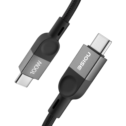 Noise 100W USB-C to USB-C Braided Cable - Non-Magnetic / 1.7 Meter / Black