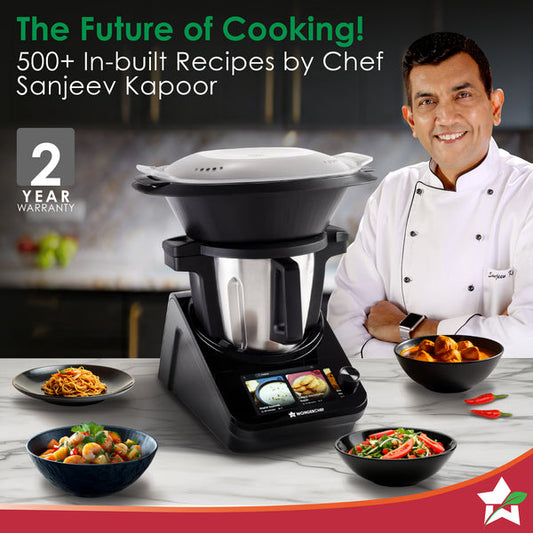 Wonderchef Renewed Chef Magic All-in-One Kitchen Robot Automatic Chopping, Sautéing, Stirring, Kneading, Steaming & more Wi-fi & Mobile App Pre-Loaded Recipes by Chef Sanjeev Kapoor