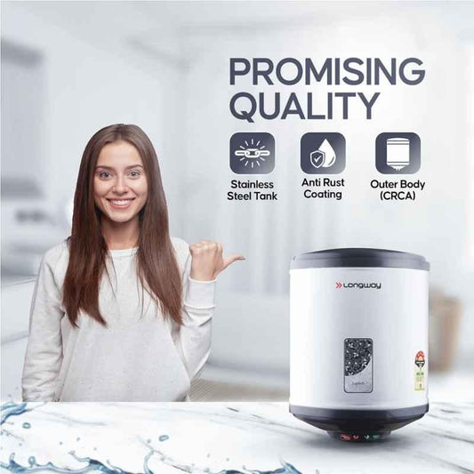 Longway 25L Grey Water Storage Geyser with Free Installation Kit, Superb
4.8