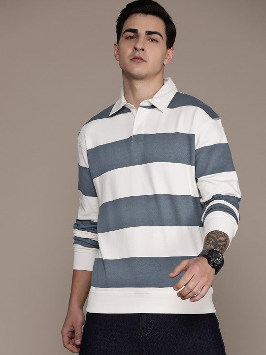 Roadster
Men Striped Relaxed Fit Polo Collar T-shirt