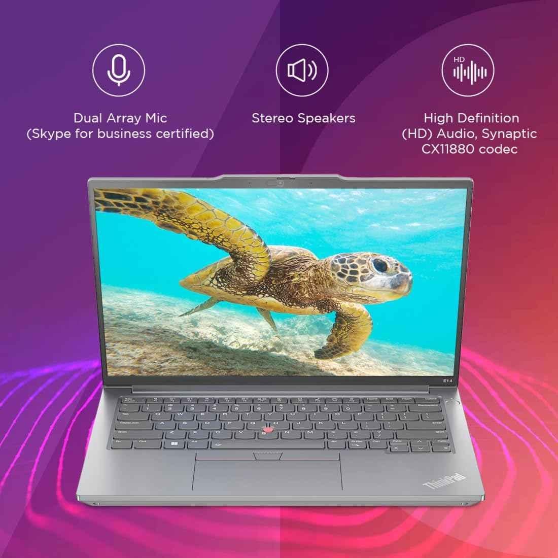Lenovo ThinkPad E14 G5 Silver Laptop with 13th Gen/Intel Core i7 Processor/16GB RAM/512 SSD/35.56 cm FHD Display