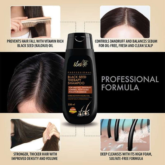 Iba Black Seed Therapy Shampoo, Conditioner & Hair Oil Combo