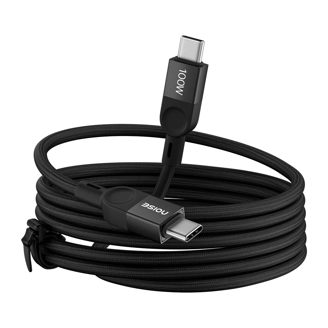 Noise 100W USB-C to USB-C Braided Cable - Non-Magnetic / 1.7 Meter / Black