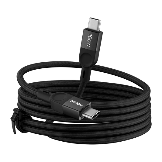 Noise 100W USB-C to USB-C Braided Cable - Non-Magnetic / 1.7 Meter / Black