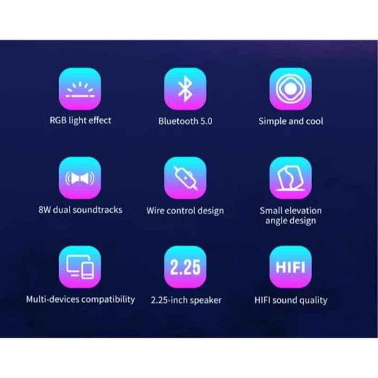 F&D 8W Black Stereo Bluetooth Speaker, V720