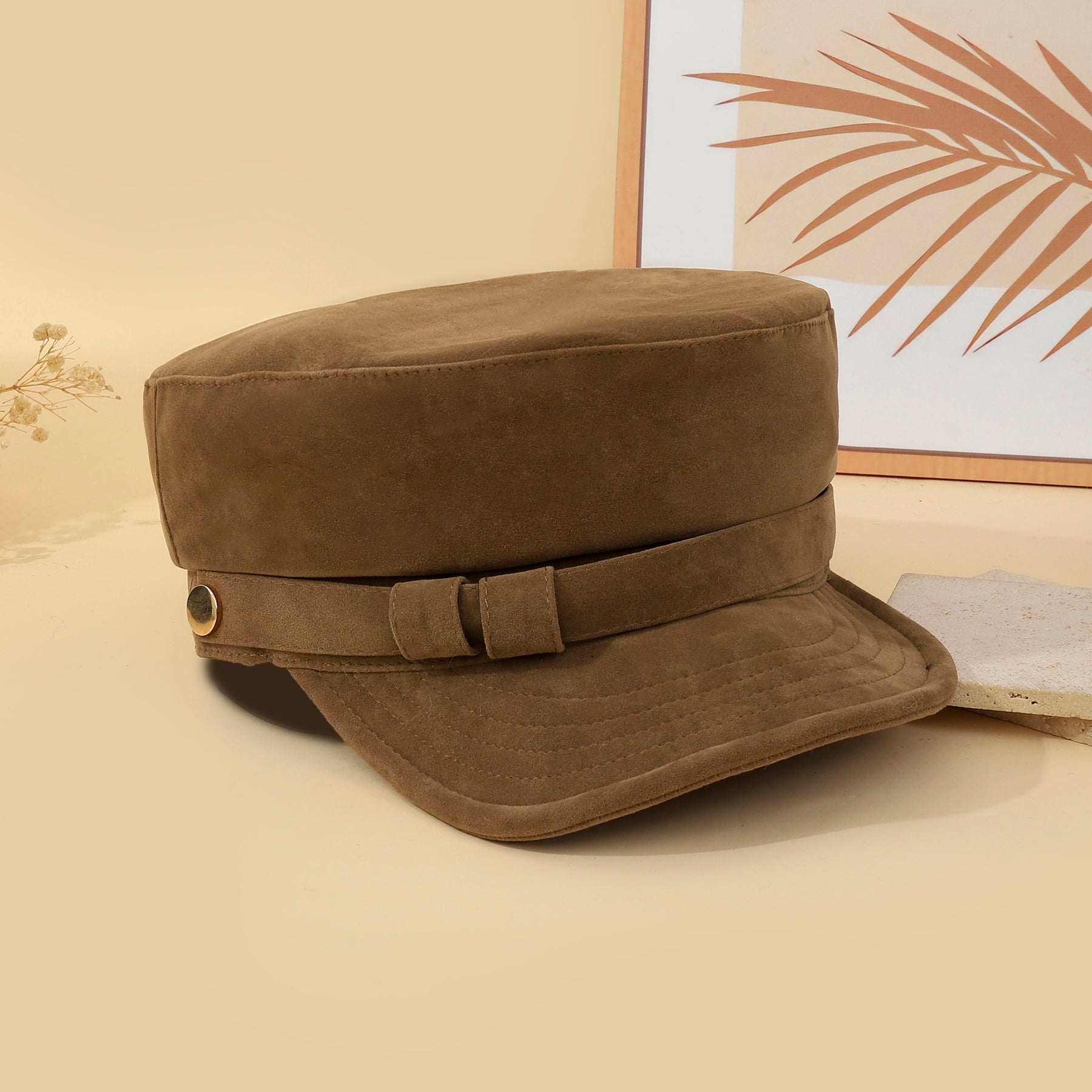 Autumn Muse Baker Boy Cap - Light Brown