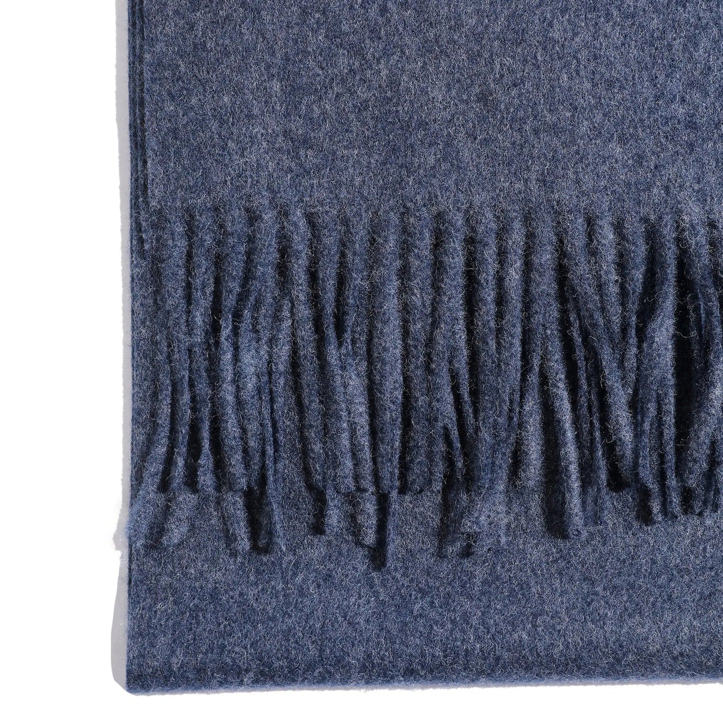 Minimal Solid Fringe Muffler - Blue