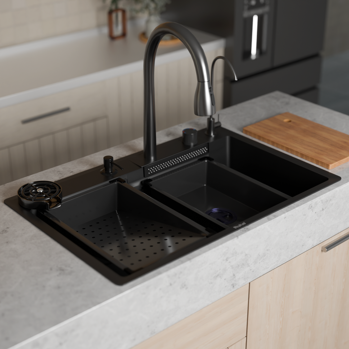 Nano Smart Kitchen Sink (30 x 18 x 9 Inches)