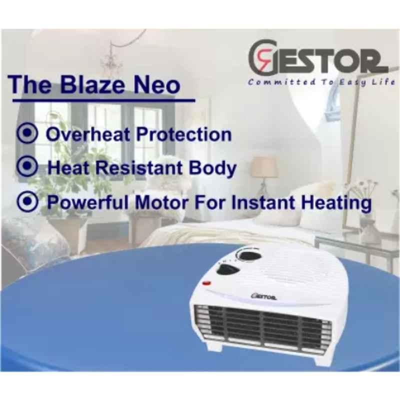 Gestor Blaze Neo 2000W ABS White LED Power Indicator Silent Fan Room Heater