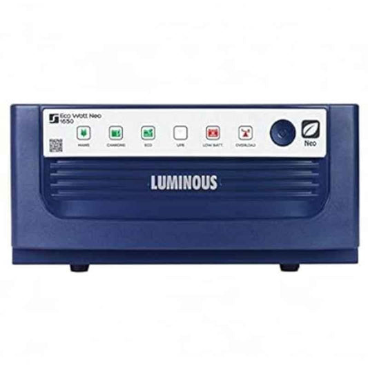 Luminous Eco Watt Neo 1650 1500VA/24V Square Double Battery Wave Inverter for Home, Office & Shops