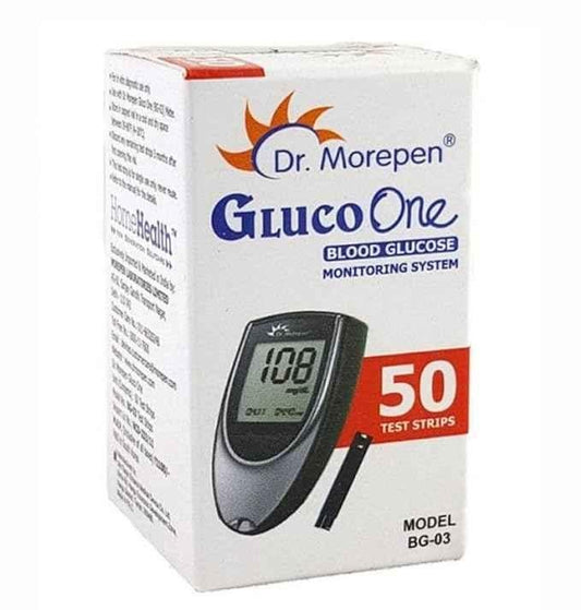 Dr. Morepen Gluco One BG-03 50 Pcs Glucometer Strips Box