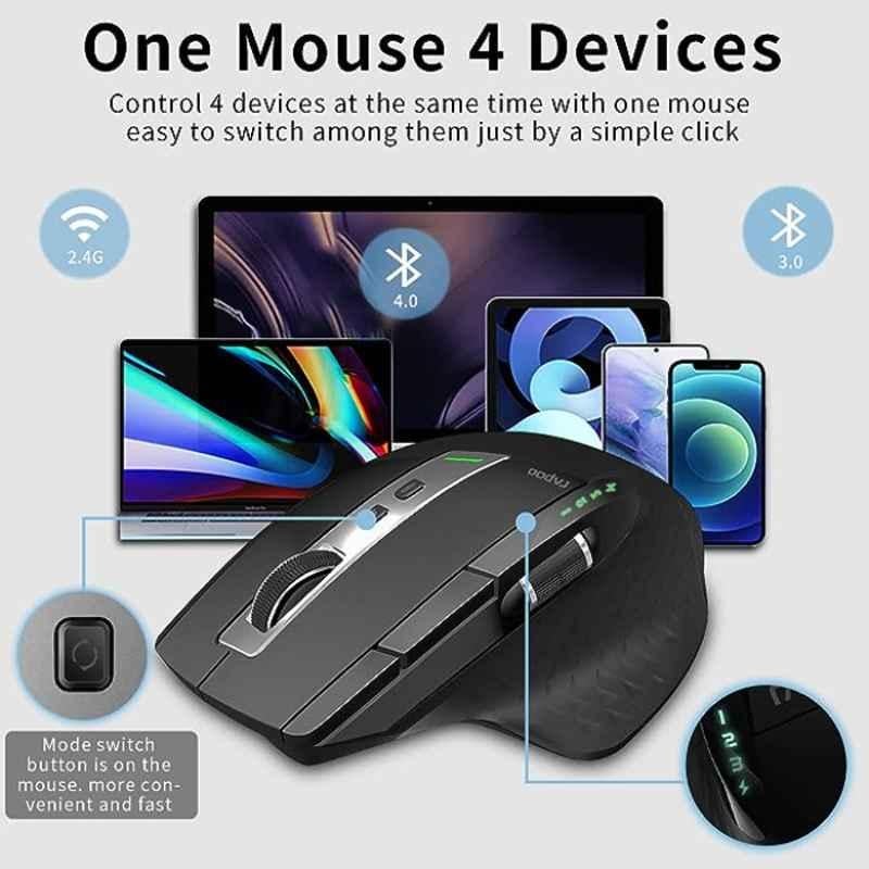 Rapoo MT750S Black Wireless Laser Mouse