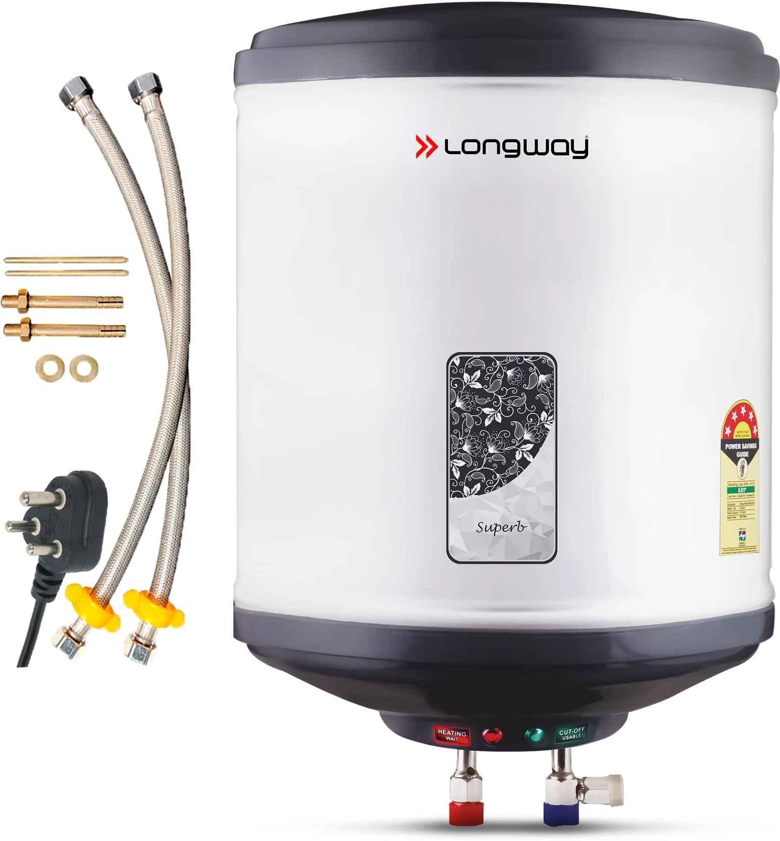 Longway 25L Grey Water Storage Geyser with Free Installation Kit, Superb
4.8