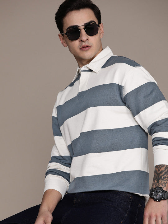 Roadster
Men Striped Relaxed Fit Polo Collar T-shirt
