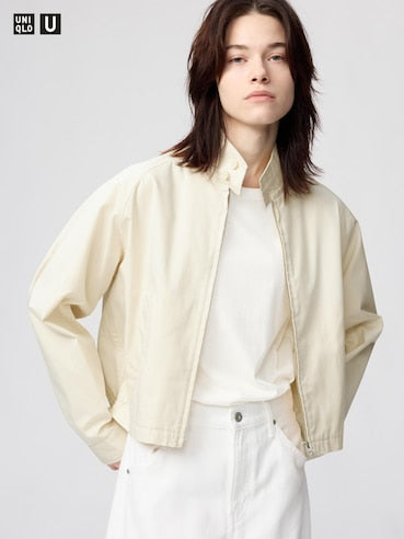 Cotton Blend Short Blouson