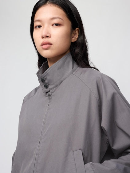 Cotton Blend Short Blouson