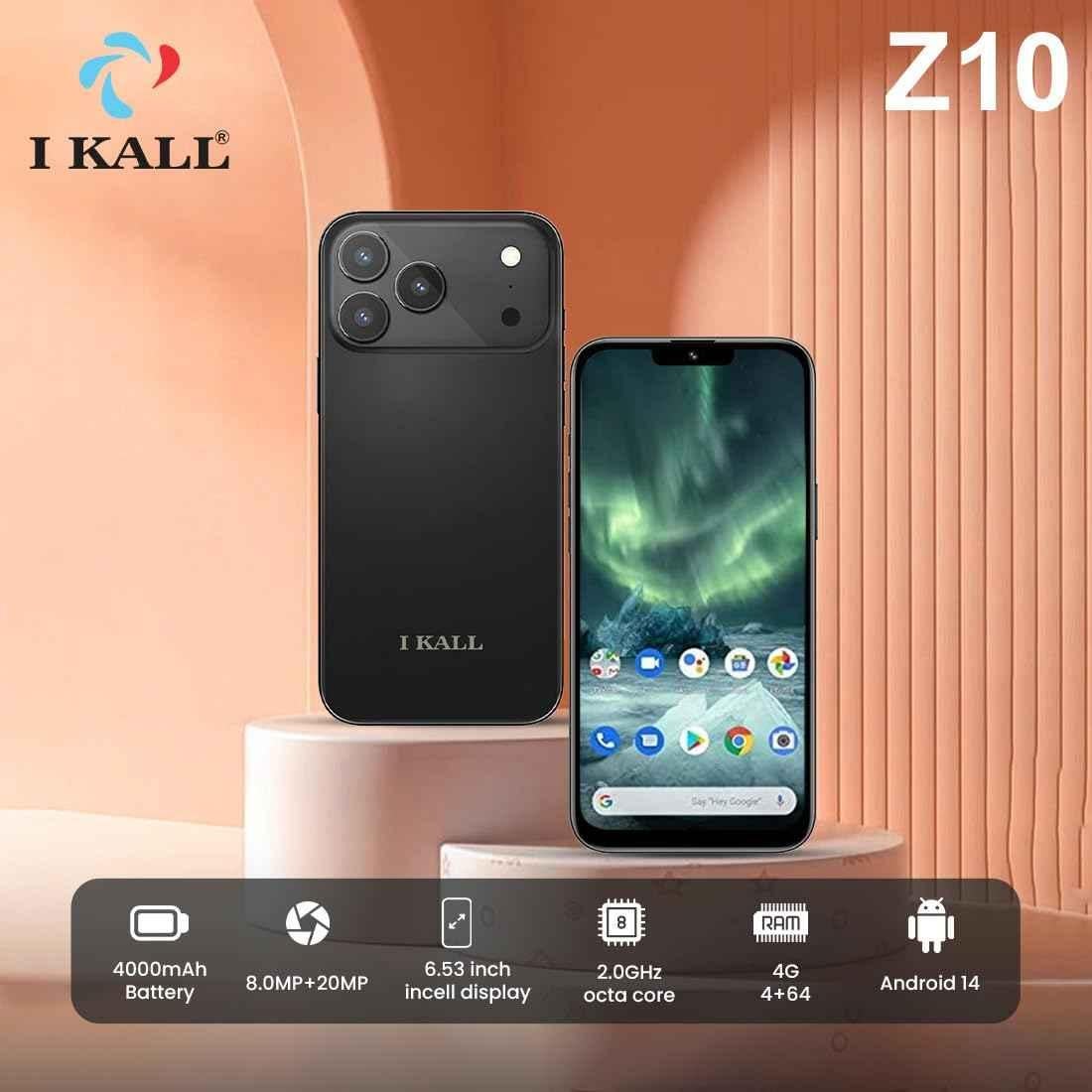 I KALL Z10 6.53 inch 4000mAh 4GB/64GB Black Smartphone