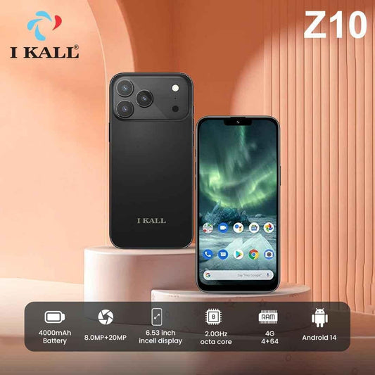 I KALL Z10 6.53 inch 4000mAh 4GB/64GB Black Smartphone