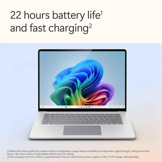 Microsoft SurfaceZHG-00023 Platinum Laptop with Qualcomm Snapdragon X Elite/DDR5/16GB/256GB Windows 11 Home & 15 inchDisplay
