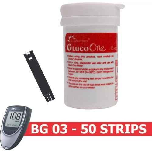 Dr. Morepen Gluco One BG-03 50 Pcs Glucometer Strips Box